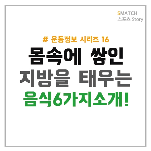 우리 몸속에 지방을 태우는 음식!