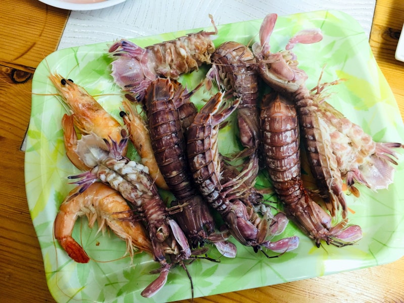 갯가재 + 참소라숙회 + 꽃게찜 : 네이버 블로그