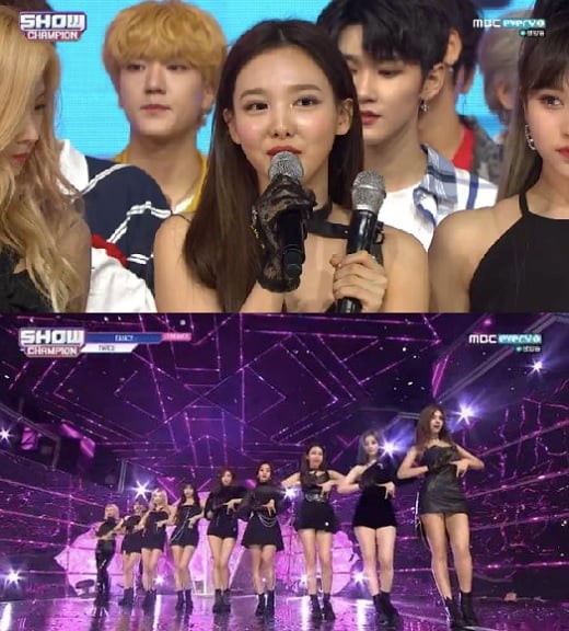 '쇼챔피언' 트와이스(TWICE), '팬시(FANCY)'로 컴백 후 첫 1위 "원스에게 감사해" 