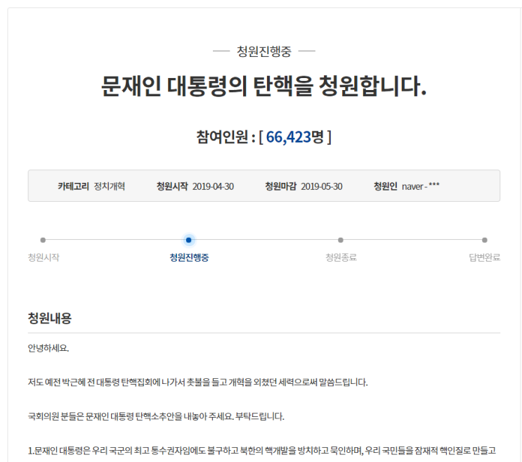  육효 점: 문재인 대통령의 탄핵 청원 영향을 점 보다