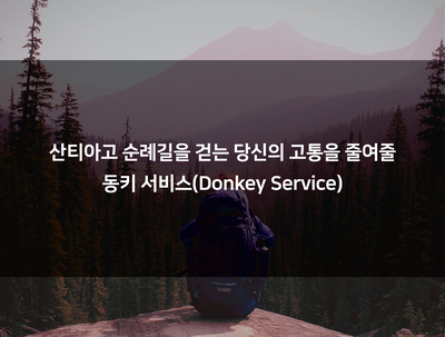  [서비스] 산티아고 순례길, 무거운 짐 옮겨주는 동키서비스