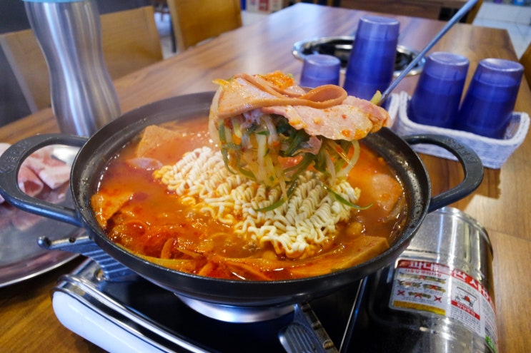  천호역 맛집, 코끼리대패삼겹&부대찌개 환상의 조합!