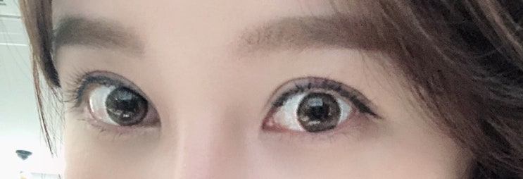  비비링브라운 렌즈 착용샷