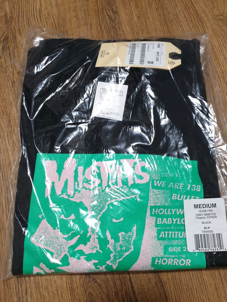오베이 반팔 티셔츠 후기 (사이즈, 정품, 미스핏츠) OBEY × MISFITS