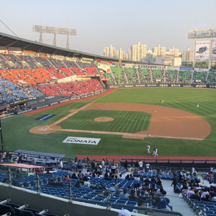  (야구) 두산베어스, 엘지트윈스, 두엘전, 네이비석310블럭 6열시야