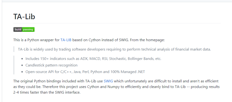 [Python] 기술적 분석을 위한 TA-lib : 네이버 블로그