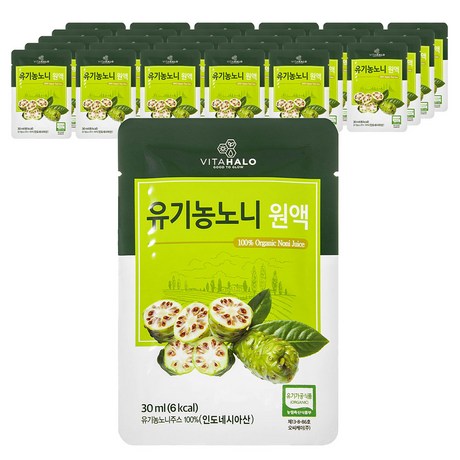 비타할로 유기농 노니 원액, 30ml, 30개입 구매전 스펙확인해요 비타할로 유기농 노니 원액, 30ml, 30개입 구매전 스펙확인해요