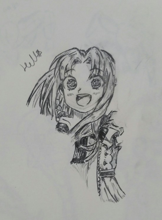  방패용사성공담 필로 흑백 드로우 손그림