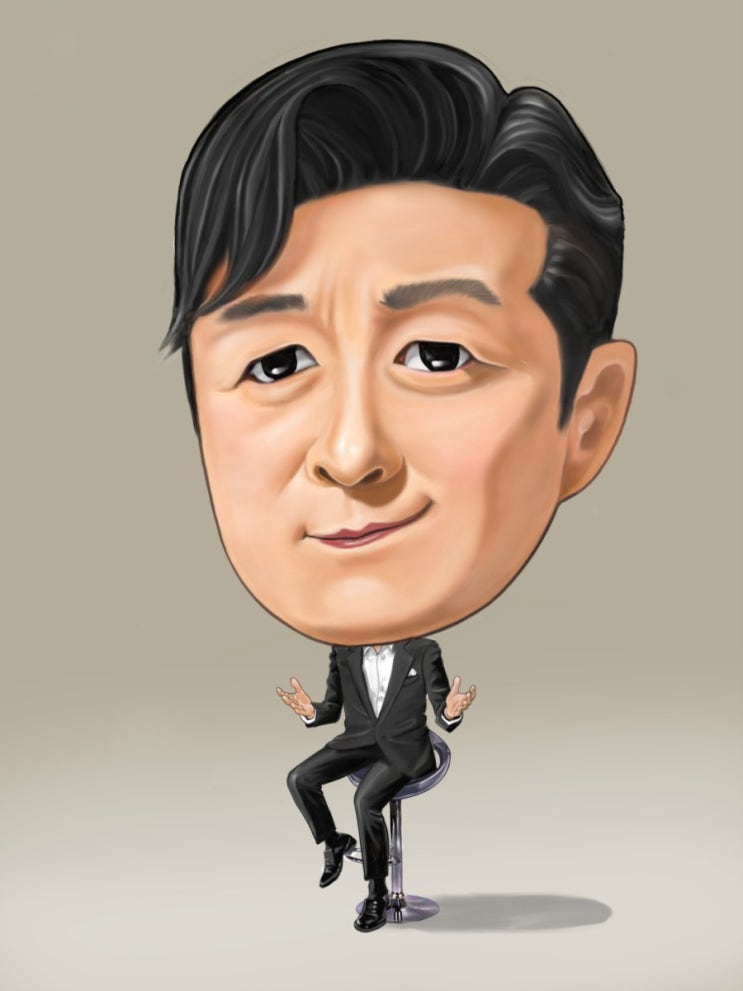  김상중캐리커쳐