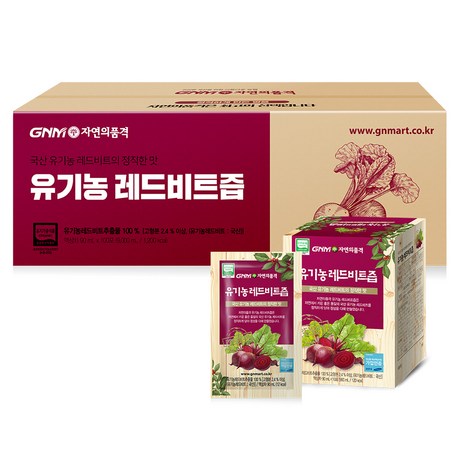  GNM자연의품격 유기농 레드비트즙, 90ml, 100개입 추천 및 정보확인