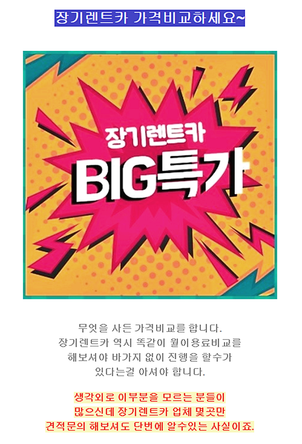  승용차장기렌탈 신속정확 