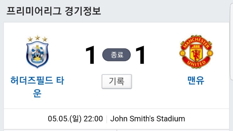  맨유는 비겨 챔스는 비껴가는구나