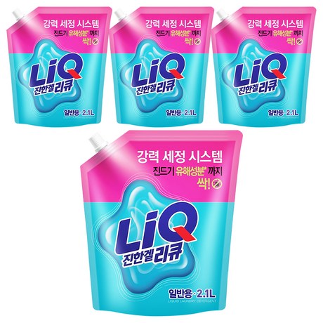  리큐 진한겔 액상세제 일반용 리필, 2.1L, 4개 할인정보 공유해요