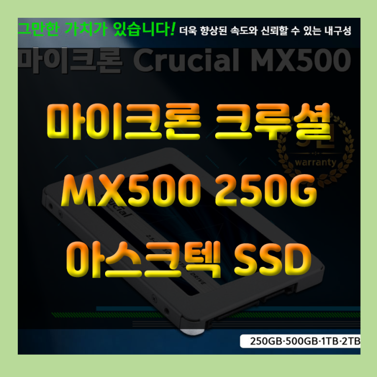 마이크론 Crucial MX500 아스크텍 가성비 끝판왕 SSD 추천!!