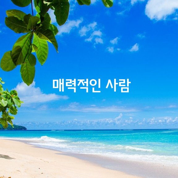  매력적인 사람