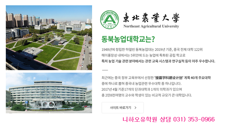 [하얼빈 어학연수]동북농업대 가중어학당 비용/일상/준비물