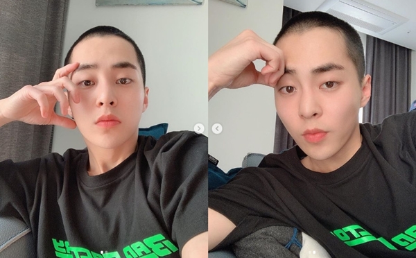  엑소 시우민, 오늘(7일) 육군 현역      입대"건강히 다녀올 것" 삭발 공개