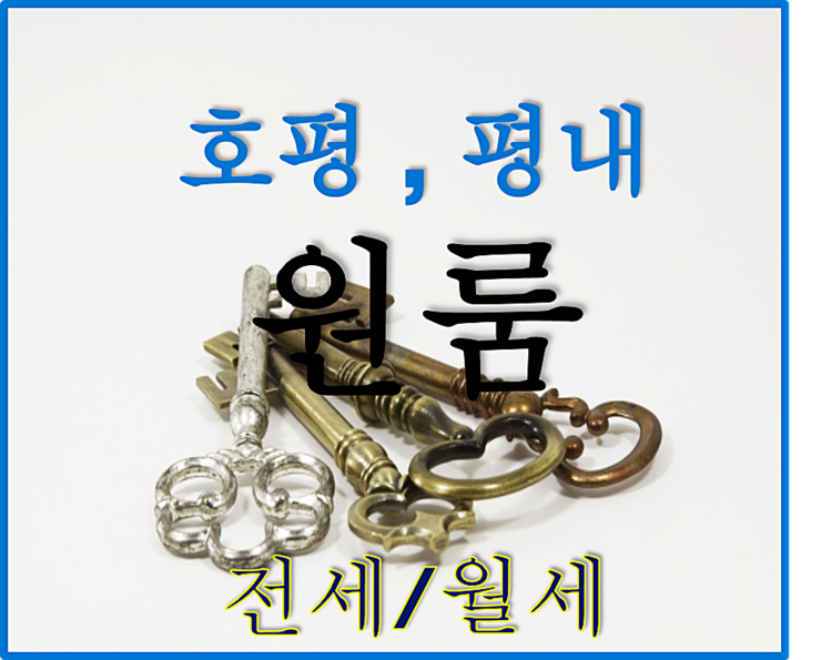  와우~~ 호평동 원룸 전세, 월세 와  평내동 원룸 전세, 월세 현황