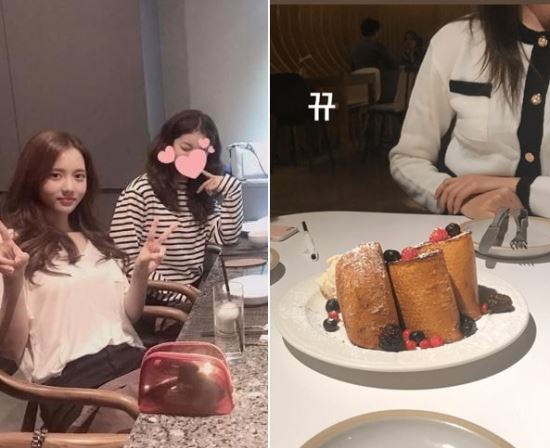  가수 연습생 출신 한서희가 걸그룹 구구단의 멤버 2명과 식사하는 사진을 SNS에 올렸다가 뒷말이 나오자 격한 반응