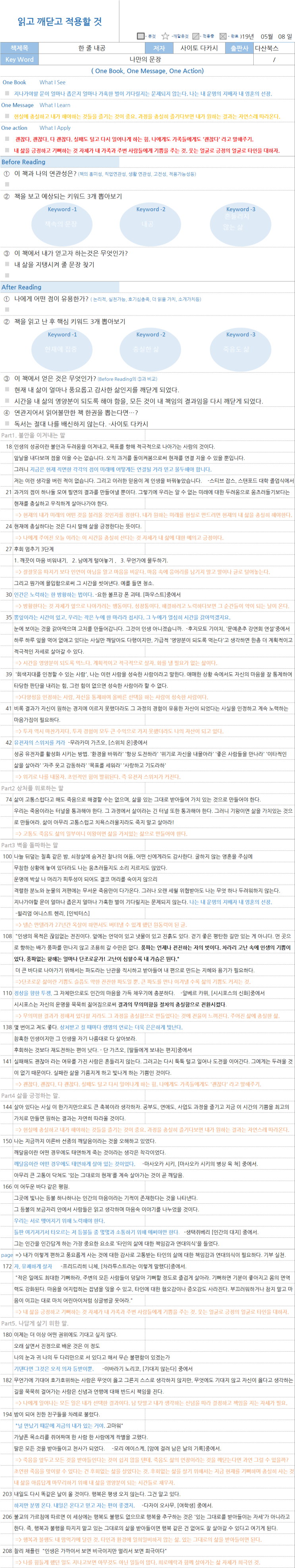  한 줄 내공-사이토 다카시