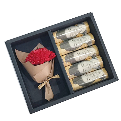  홈인테리어 바나나스푼 비누꽃 카네이션 미니 용돈박스 세트, 레드 6,800원