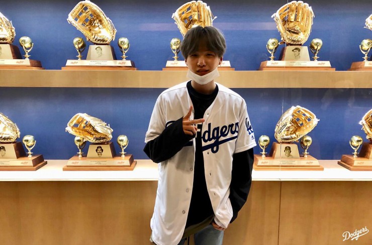  [방탄소년단 슈가] 190508 방탄소년단 윤기 다저스에서 경기 관람