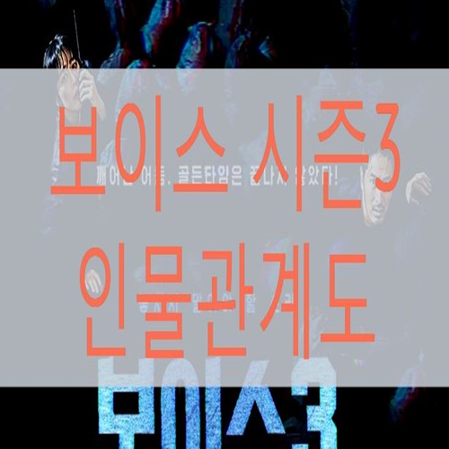  보이스 시즌3 인물관계도 세번째 범죄와의 기록