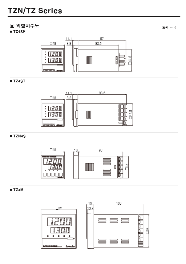온도조절기 TZ4M14R TZ4M-14S TZ4M-14C TZ4M-24R TZ4M-24S TZ4M-24C TZ4M-R4R ...