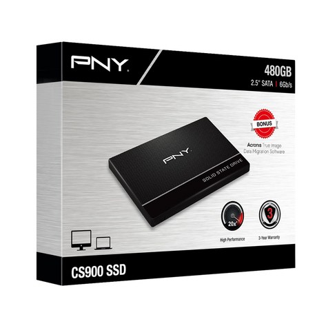 PNY CS900 3D NAND TLC SSD, 480GB