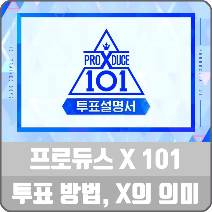 프로듀스X101(프듀X) 투표 방법, X의 의미와 데뷔 방식 정리