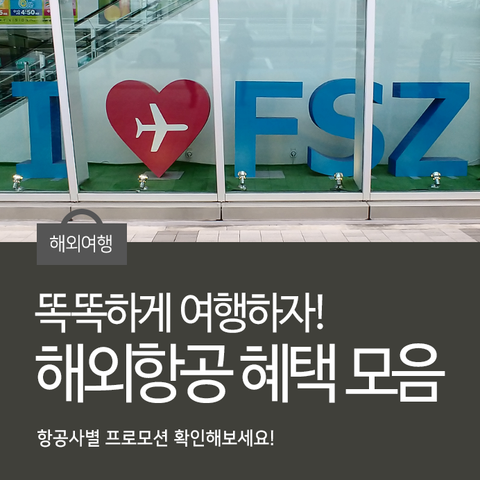 항공사 프로모션으로 똑똑하게 여행하자! 해외항공 혜택 모음