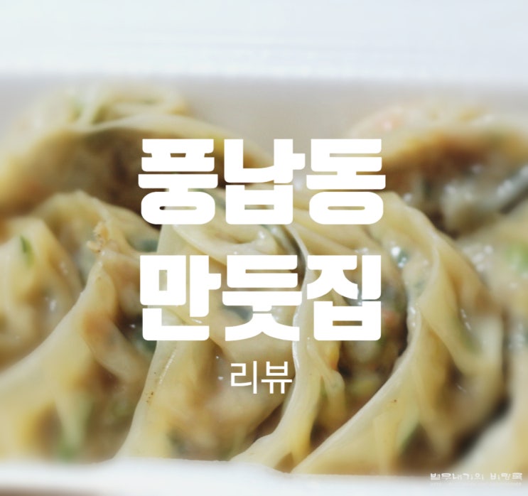  송파잠실풍납동 맛집 만두가 맛있는 만둣집