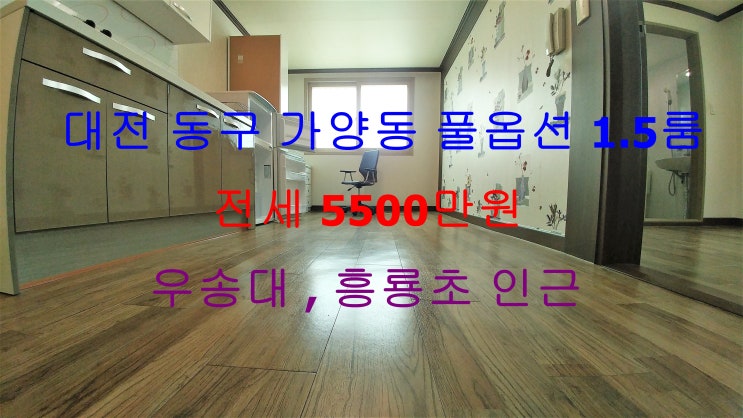  (대전 동구 가양동) 우송대학교 , 흥룡초등학교 인근에 위치한 저렴한 전세 풀옵션 1.5룸이에요 ~ ^^