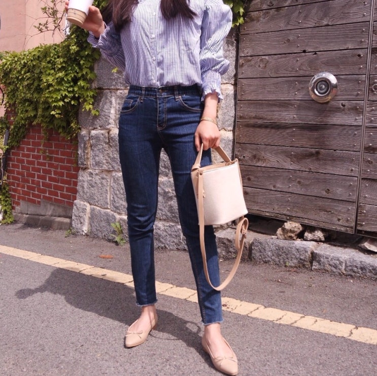  마크모크 리본플랫슈즈 띠아모 베이지와 데일리룩/ macmoc tiamo beige dailylook