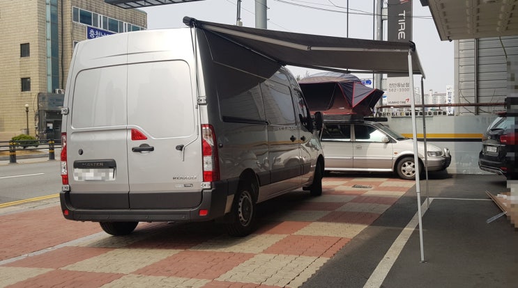  르노 마스터 사이드 어닝 피암마 F80S 타프 그늘막 장착했어요~