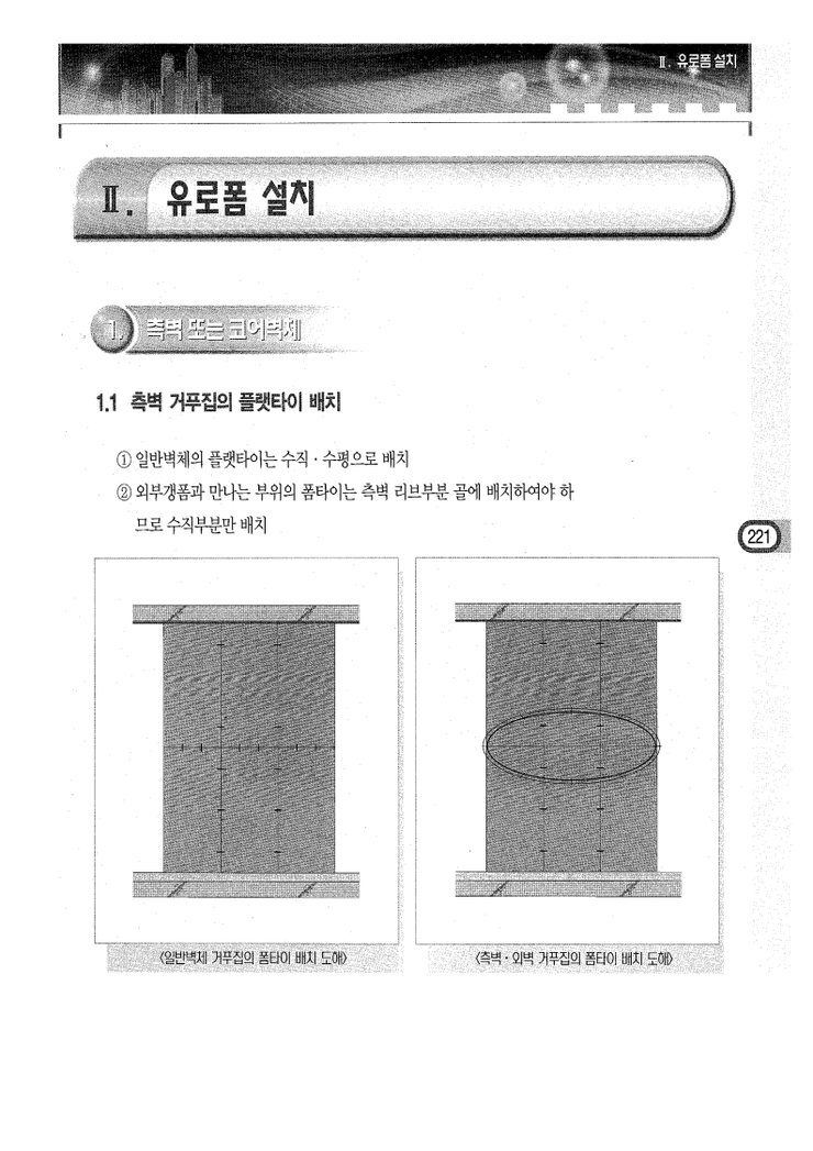 8.내벽 유로폼 Ⅱ.유로폼 설치 8.내벽 유로폼 Ⅱ.유로폼 설치