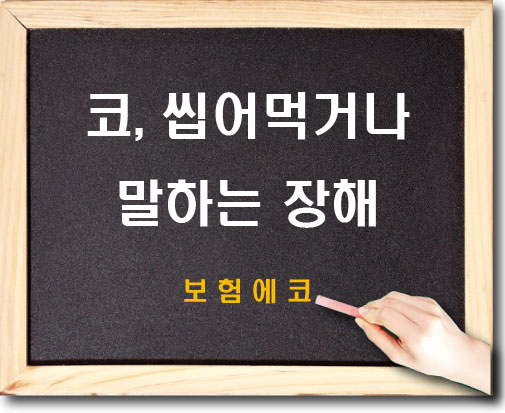  코,씹어먹거나 말하는 장해
