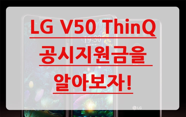 LG V50 ThinQ 공시지원금을 알아보자!