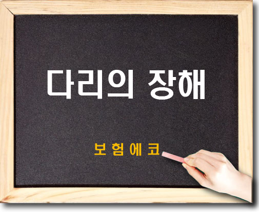  다리의 장해