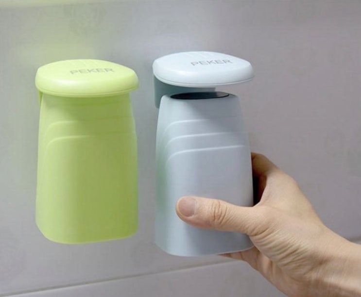 거꾸로 양치컵 습한 욕실을 위한 위생적인 선택! #아이디어상품 #마그네틱양치컵