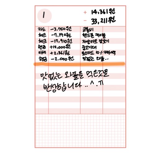  5.1 ~ 5.9 지출일기