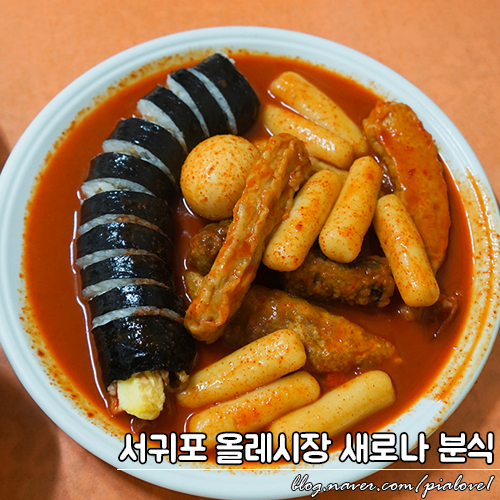  서귀포 올레시장 먹거리 새로나분식 모닥치기 굿!!