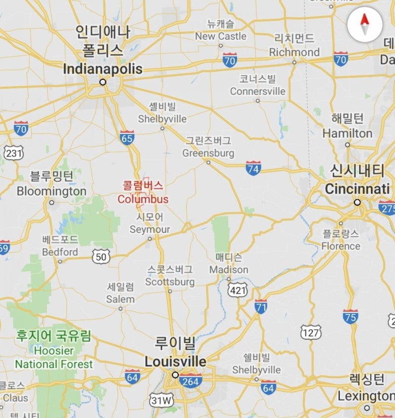 콜럼버스 인디애나 건축 오디세이. 