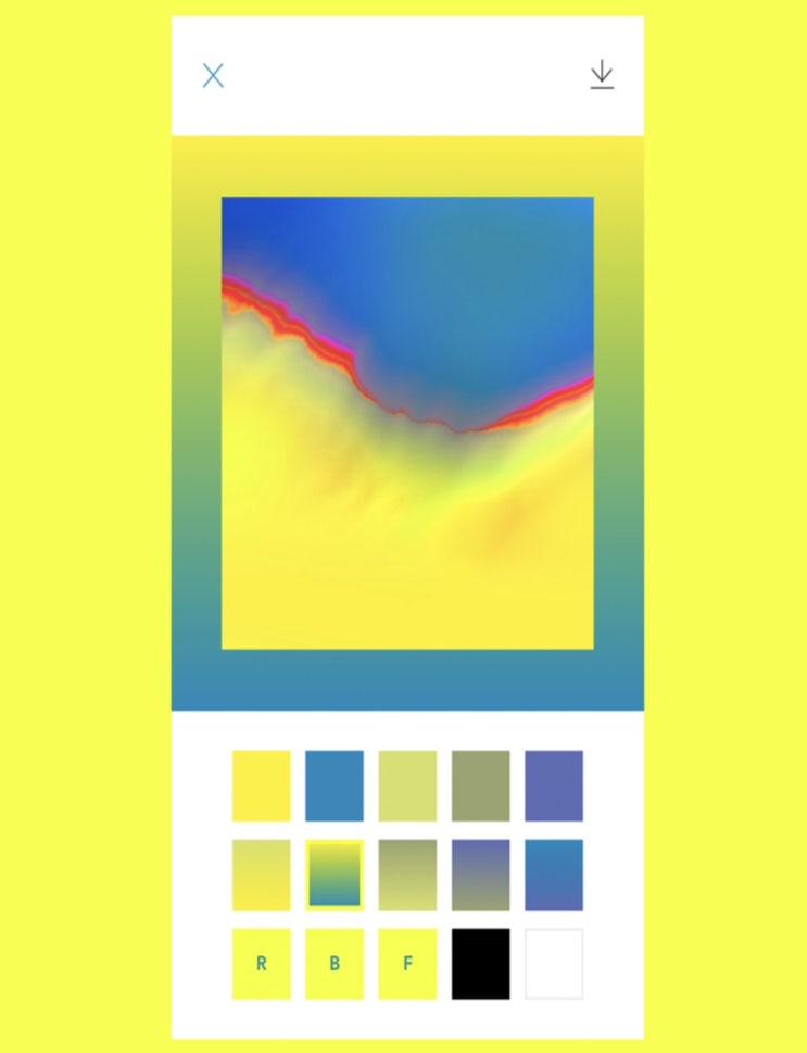 사진 색감에 맞춰 1:1비율 컬러배경을 만들어 주는 사진액자 앱 DYED (for 인스타그램)