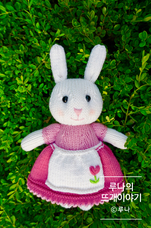  [뜨개인형] 색감이 예쁜 토끼 가족 c