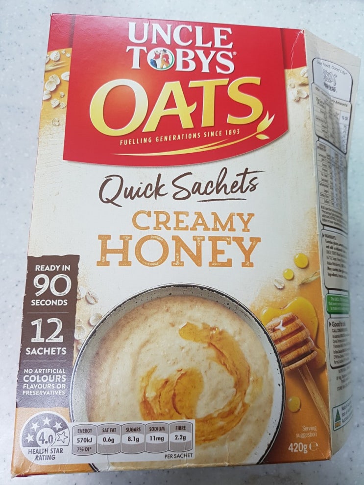  [다이어트식] 오트밀 추천: 호주 엉클토비 오트밀(UNCLE TOBYS OATS)