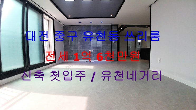  (대전 중구 유천동) 유천네거리에 위치한 신축 첫입주 ^^ 전세 쓰리룸이에요 ~!