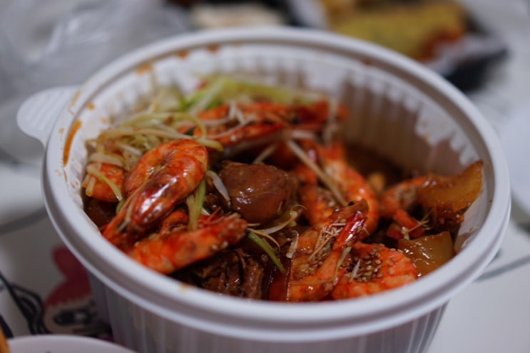  모란맛집 : 마시마루 신메뉴 새우찜닭 배달시켜먹었어요