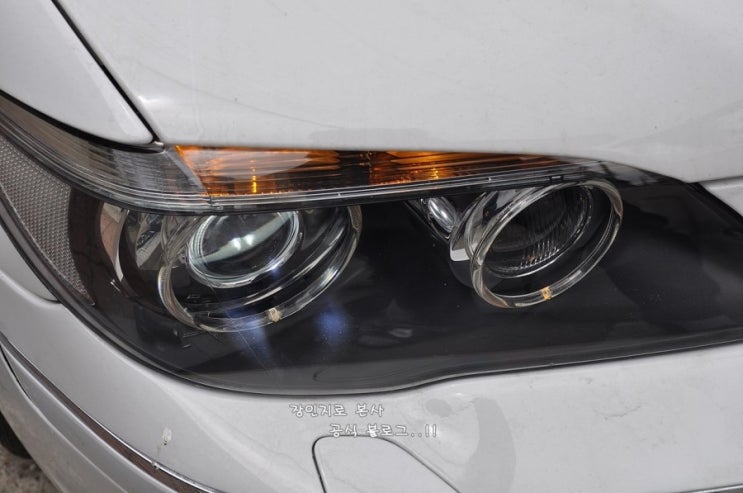  헤드라이트복원 비용보단 작업내용 BMW 745Li E66