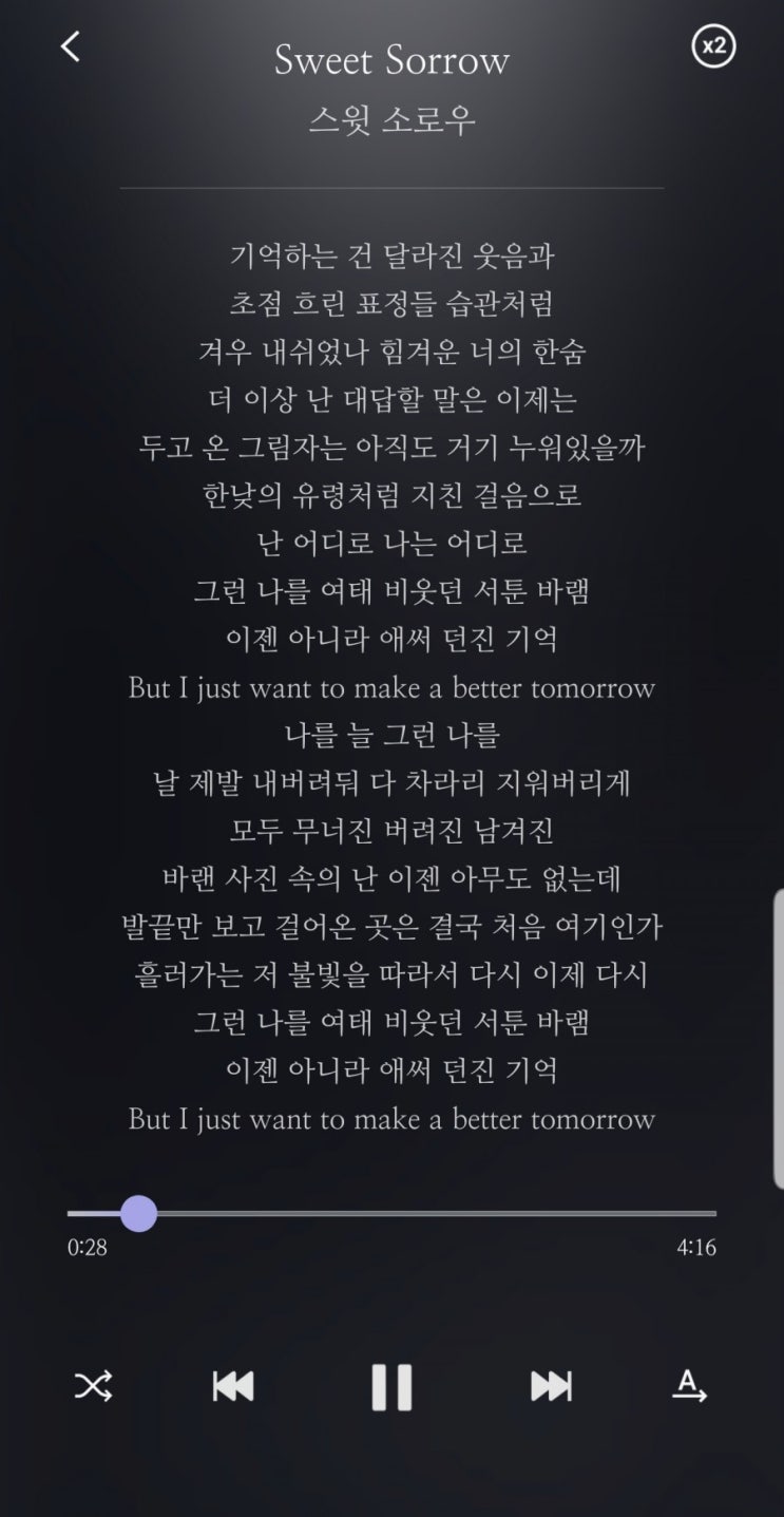  스윗소로우 1집 Sweet Sorrow, 달콤한 슬픔이 빛나는 시간